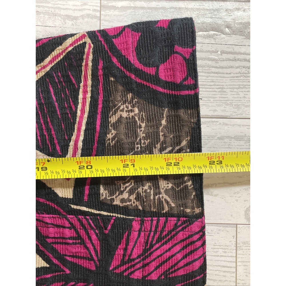 Chico's size 0 pink/black/beige Cotton button Front jacket, 3/4 sleeves Lined - Picture 13 of 14